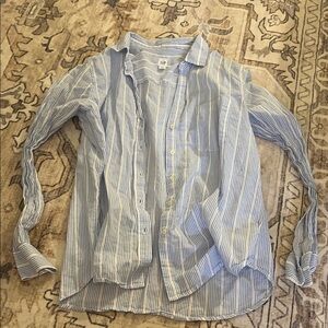 GAP Men's Casual Light Blue Striped Shirt